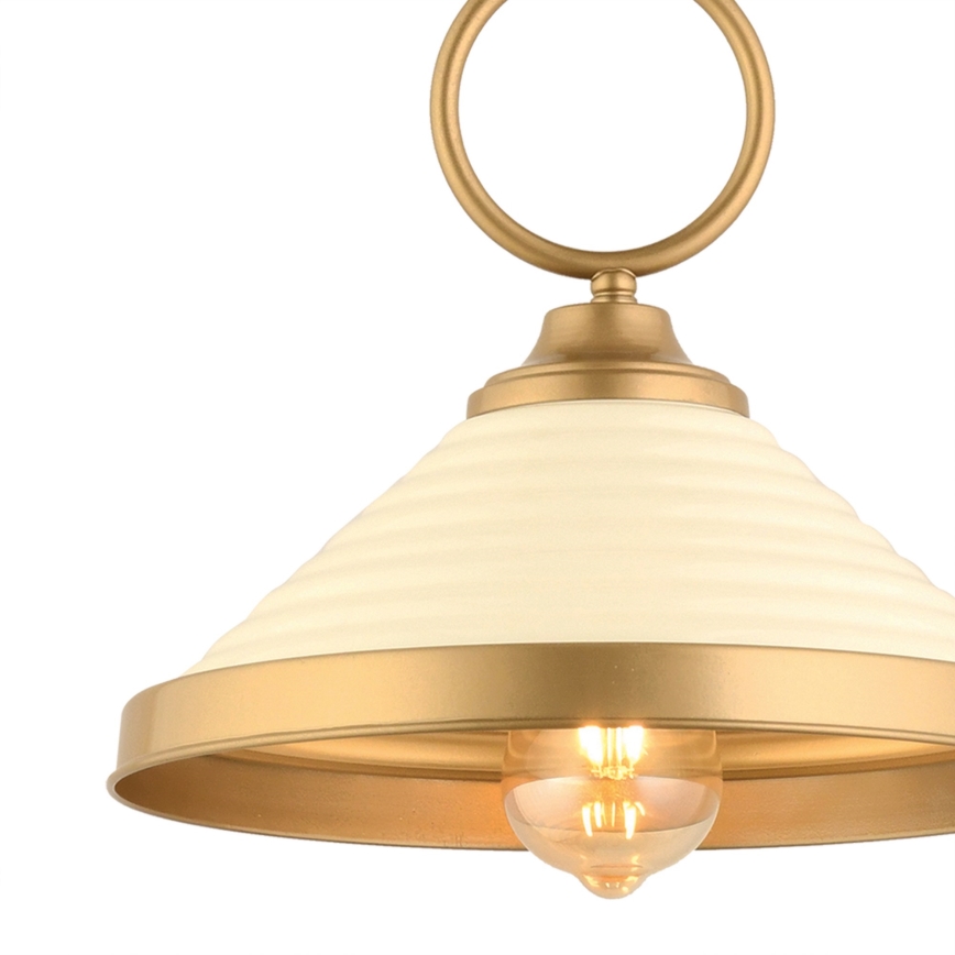 Suspension MONZA 1xE27/40W/230V diamètre 30 cm crème/bronzé