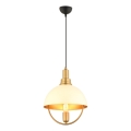 Suspension MONZA 1xE27/40W/230V diamètre 30 cm crème/or