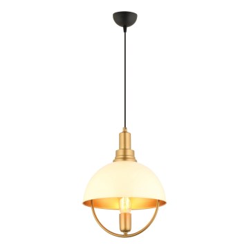 Suspension MONZA 1xE27/40W/230V diamètre 30 cm crème/or