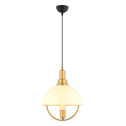 Suspension MONZA 1xE27/40W/230V diamètre 30 cm crème/or