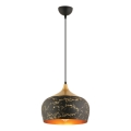 Suspension MONZA 1xE27/40W/230V, diamètre 30 cm, noir/bronze