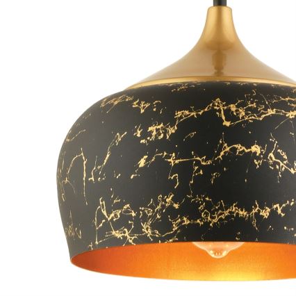 Suspension MONZA 1xE27/40W/230V, diamètre 30 cm, noir/bronze