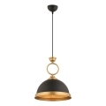 Suspension MONZA 1xE27/40W/230V diamètre 30 cm noir/bronzé