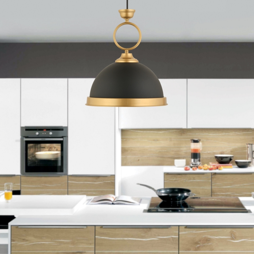 Suspension MONZA 1xE27/40W/230V diamètre 30 cm noir/bronzé