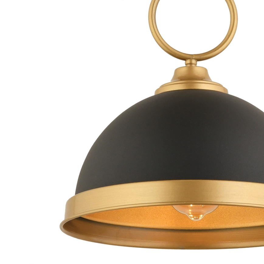Suspension MONZA 1xE27/40W/230V diamètre 30 cm noir/bronzé