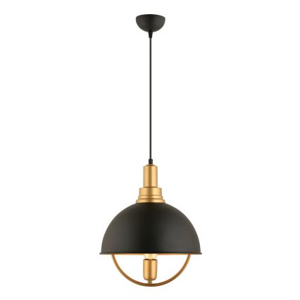 Suspension MONZA 1xE27/40W/230V diamètre 30 cm noir/or