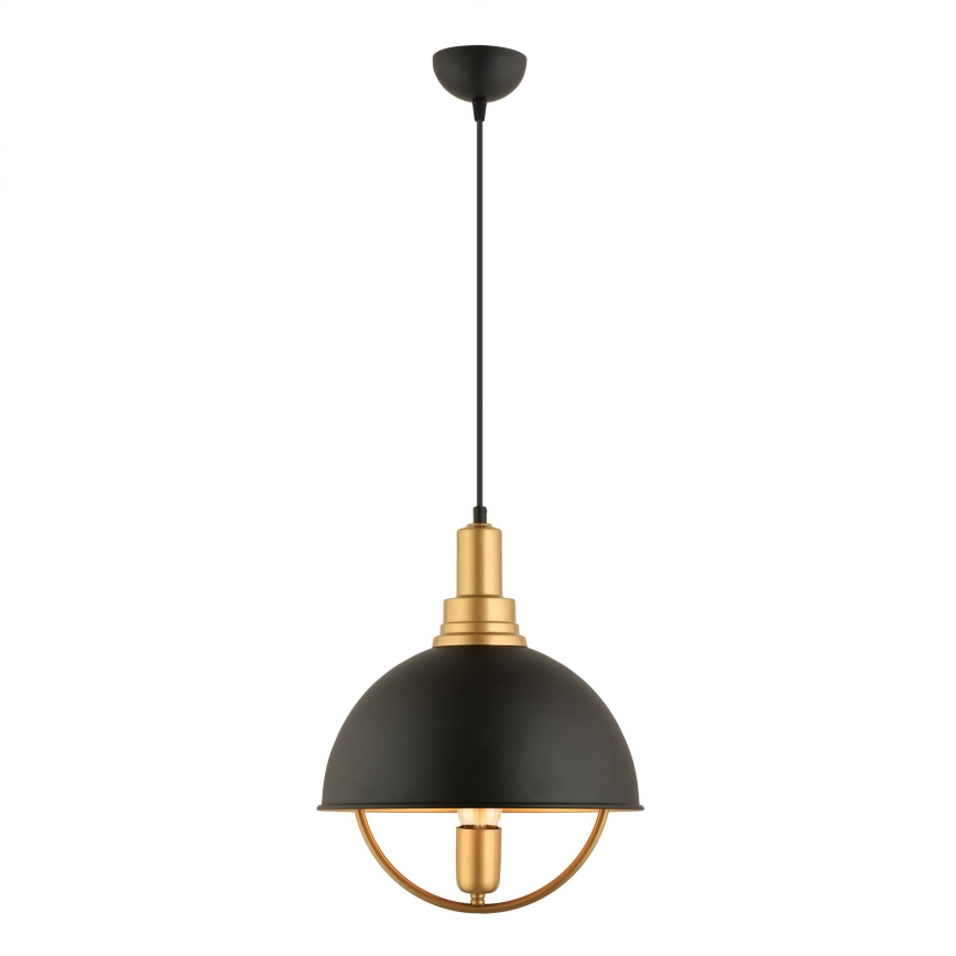 Suspension MONZA 1xE27/40W/230V diamètre 30 cm noir/or