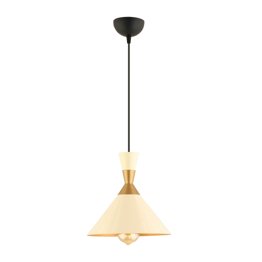 Suspension MONZA 1xE27/40W/230V Ø 25 cm crème/or