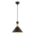 Suspension MONZA 1xE27/40W/230V Ø 25 cm noir/or