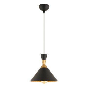 Suspension MONZA 1xE27/40W/230V Ø 25 cm noir/or