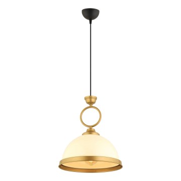 Suspension MONZA 1xE27/40W/230V Ø 26 cm crème/bronze