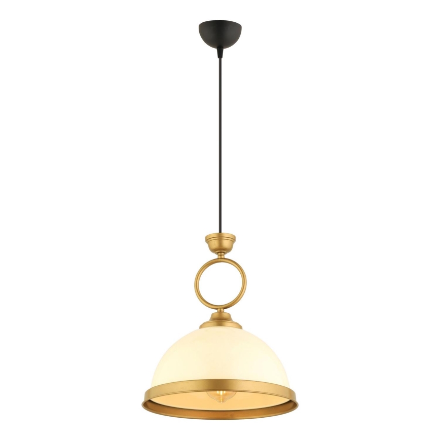 Suspension MONZA 1xE27/40W/230V Ø 26 cm crème/bronze