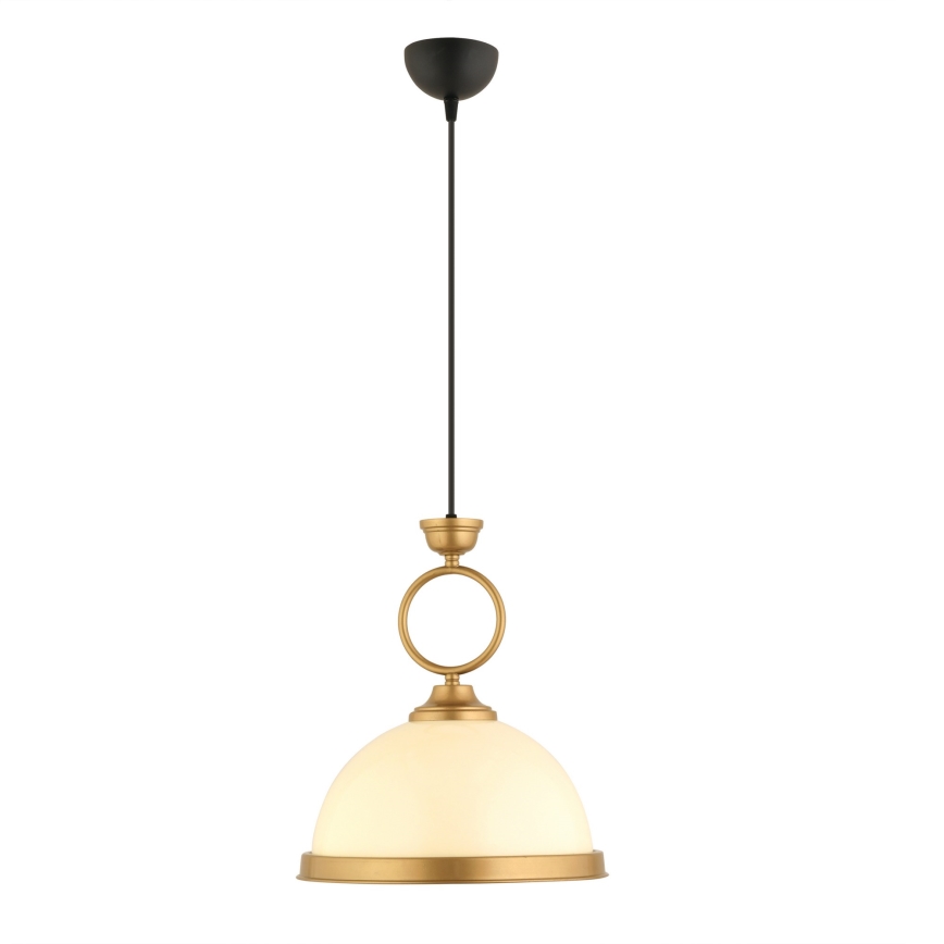 Suspension MONZA 1xE27/40W/230V Ø 26 cm crème/bronze