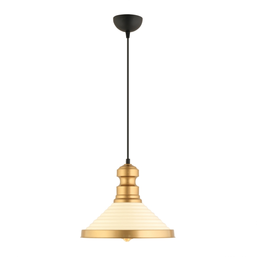 Suspension MONZA 1xE27/40W/230V Ø 30 cm crème/or