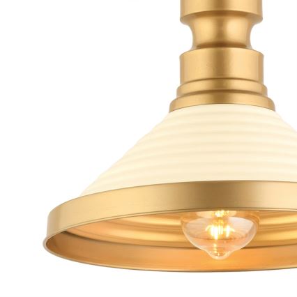 Suspension MONZA 1xE27/40W/230V Ø 30 cm crème/or