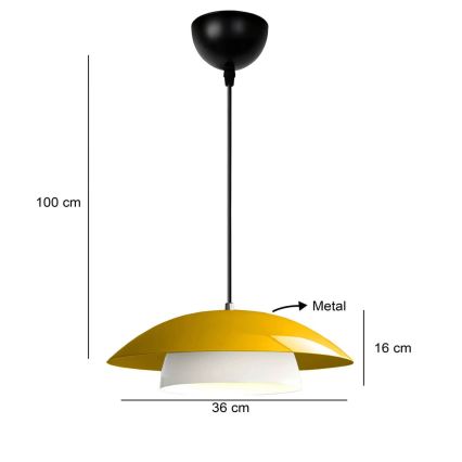 Suspension MOONLIGH 1xE27/40W/230V jaune