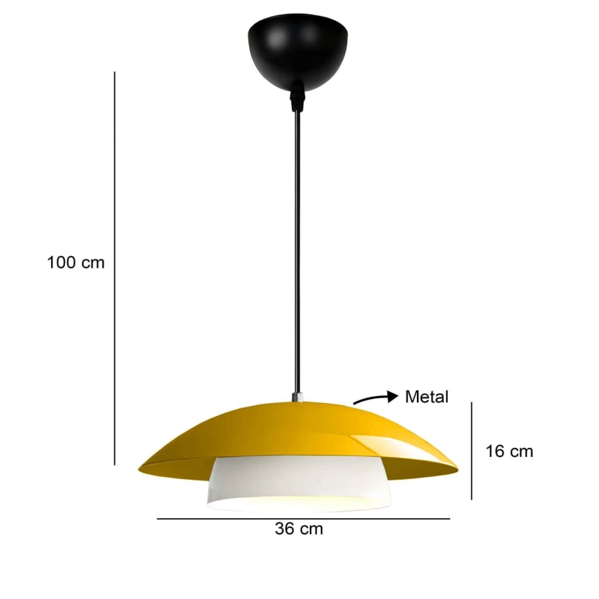 Suspension MOONLIGH 1xE27/40W/230V jaune