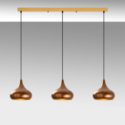 Suspension MUBA 3xE27/40W/230V, cuivre
