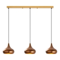 Suspension MUBA 3xE27/40W/230V en cuivre