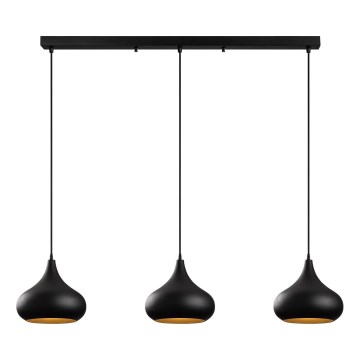 Suspension MUBA 3xE27/40W/230V noir
