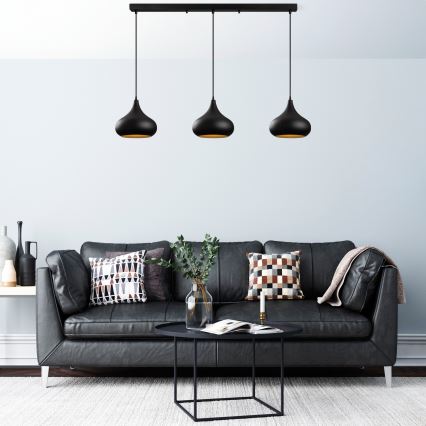 Suspension MUBA 3xE27/40W/230V noir