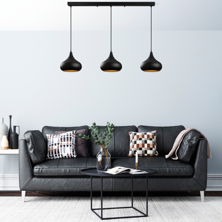 Suspension MUBA 3xE27/40W/230V noir