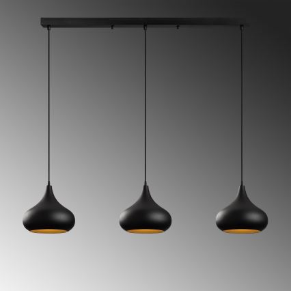 Suspension MUBA 3xE27/40W/230V noir