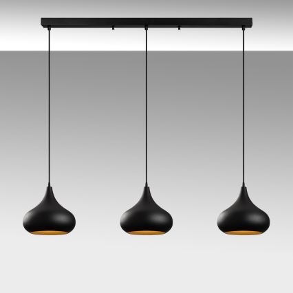 Suspension MUBA 3xE27/40W/230V noir