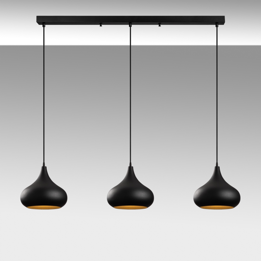 Suspension MUBA 3xE27/40W/230V noir