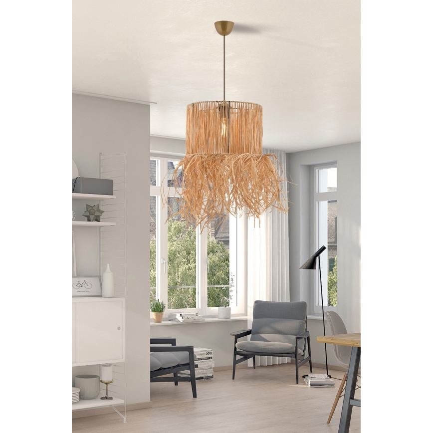 Suspension NESS 1xE27/40W/230V raffia