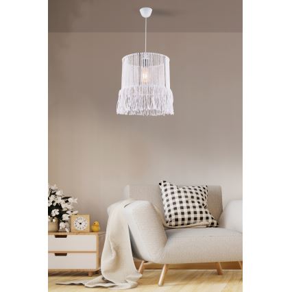 Suspension NESS MACRAME 1xE27/40W/230V blanche