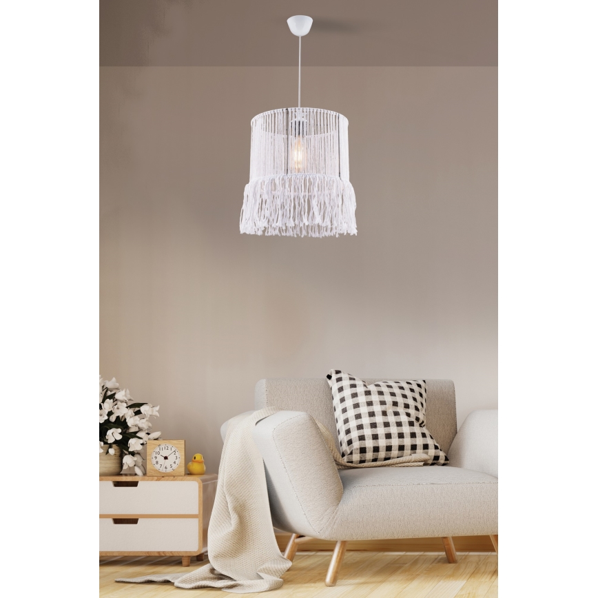 Suspension NESS MACRAME 1xE27/40W/230V blanche