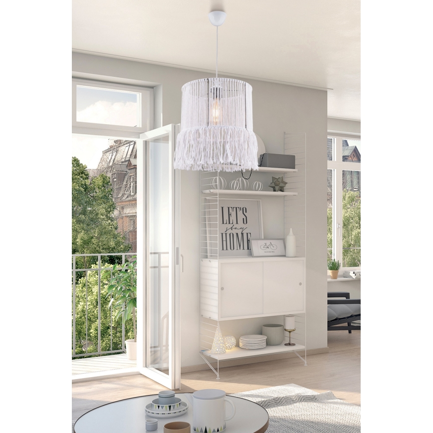 Suspension NESS MACRAME 1xE27/40W/230V blanche