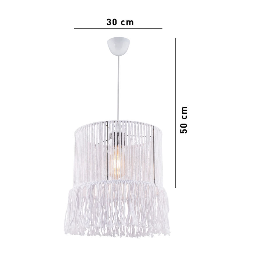 Suspension NESS MACRAME 1xE27/40W/230V blanche