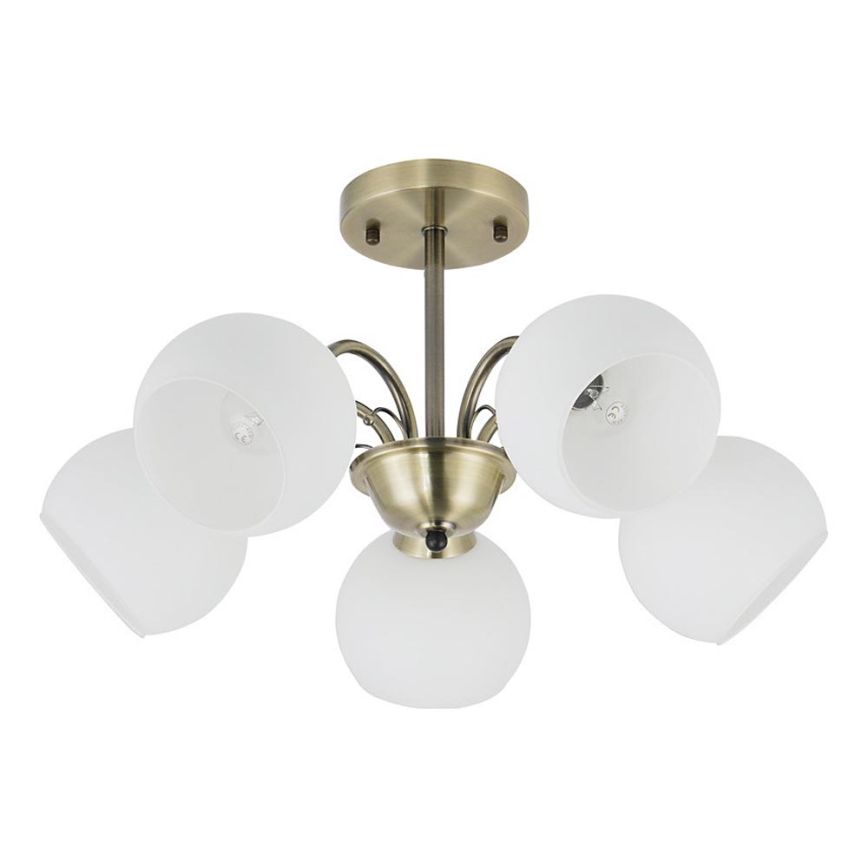 Suspension NESTOR 5xE27/40W/230V en laiton