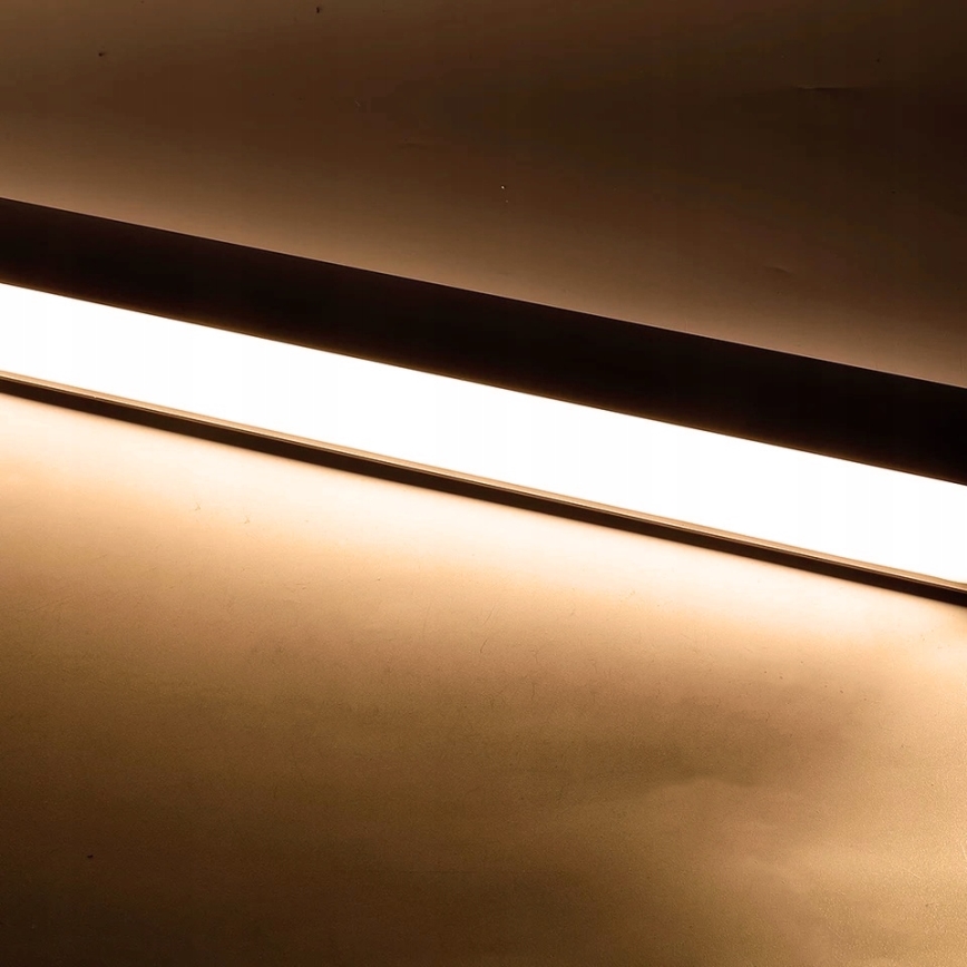 Suspension/plafonnier LED 44W/230V 3000K 120 cm noir