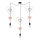 Suspension pour chambre d'enfant TRIO 3xE27/20W/230V rose/blanc/gris