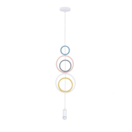 Suspension pour enfant HOOPS sur câble, 1 x E27, 20 W, 230 V, Ø 19 cm, multicolore