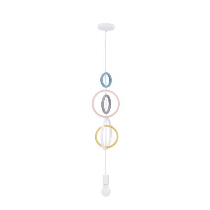 Suspension pour enfant HOOPS sur câble, 1 x E27, 20 W, 230 V, Ø 19 cm, multicolore