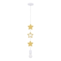 Suspension pour enfant STARS 1xE27/20W/230V jaune/blanc
