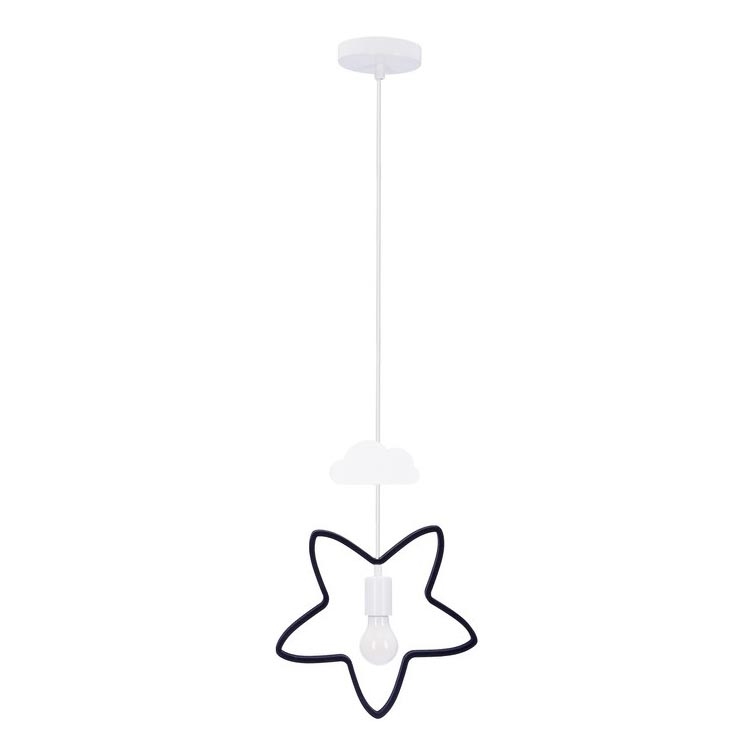 Suspension pour enfant STARS 1xE27/20W/230V noir/blanc