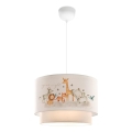Suspension pour enfants CANDY 1xE27/40W/230V blanc/marron