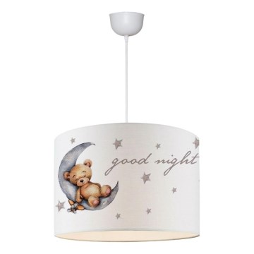 Suspension pour enfants CANDY 1xE27/40W/230V blanche/marron