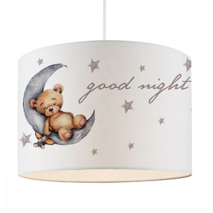 Suspension pour enfants CANDY 1xE27/40W/230V blanche/marron