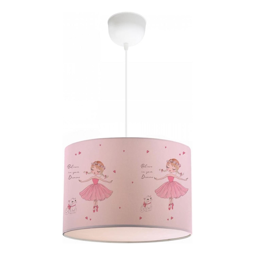 Suspension pour enfants CANDY 1xE27/40W/230V rose