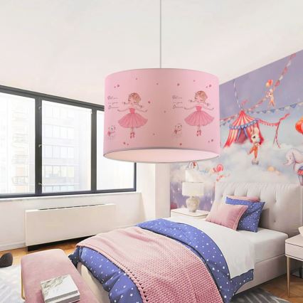 Suspension pour enfants CANDY 1xE27/40W/230V rose
