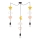 Suspension pour enfants TRIO 3xE27/20W/230V jaune/blanc/rose