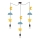 Suspension pour enfants TRIO 3xE27/20W/230V jaune/bleu