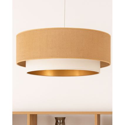 Suspension SARTA à câble 1xE27/60W/230V Ø 45 cm blanc/jute