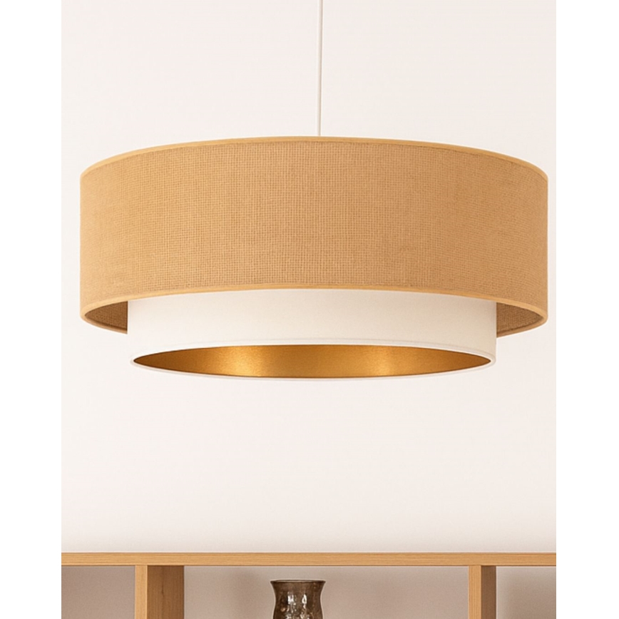 Suspension SARTA à câble 1xE27/60W/230V Ø 45 cm blanc/jute